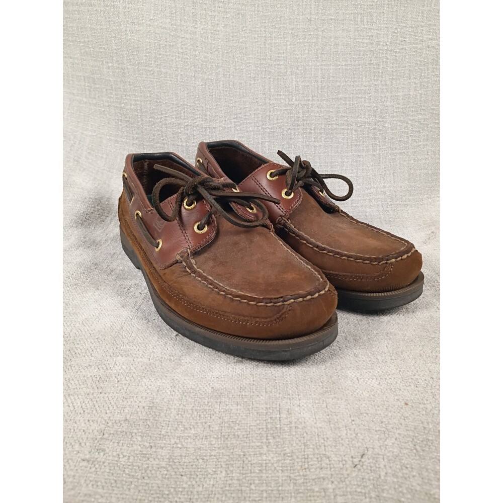 Sperry Top Sider Mako Loafer 9.5 W. Brown Leather 2 Eye Comfort Shoe Leather